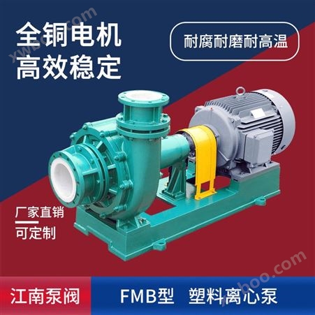 JN/江南FMB125-100-125耐酸液体增压泵 氧化镁料浆泵 工程塑料离心泵